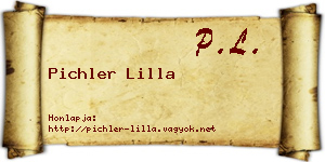 Pichler Lilla névjegykártya